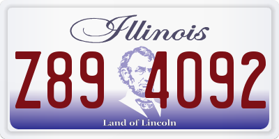 IL license plate Z894092