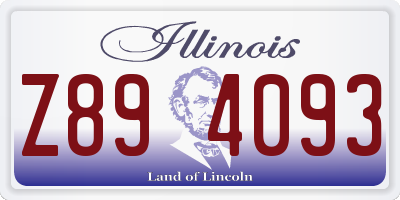 IL license plate Z894093
