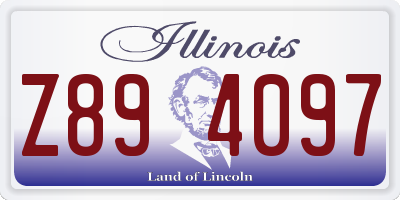 IL license plate Z894097