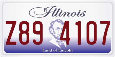 IL license plate Z894107