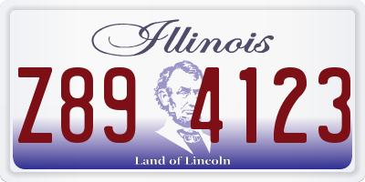 IL license plate Z894123