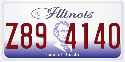 IL license plate Z894140