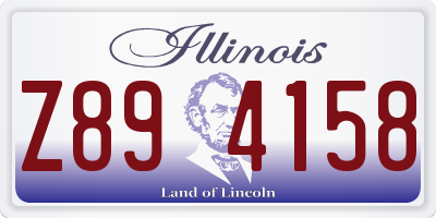 IL license plate Z894158