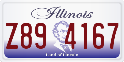 IL license plate Z894167