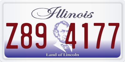 IL license plate Z894177