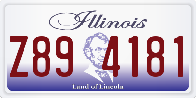 IL license plate Z894181