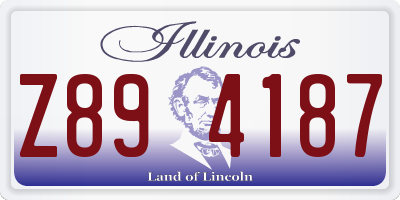 IL license plate Z894187