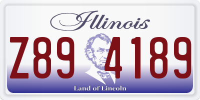 IL license plate Z894189