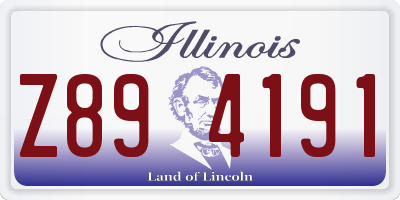 IL license plate Z894191