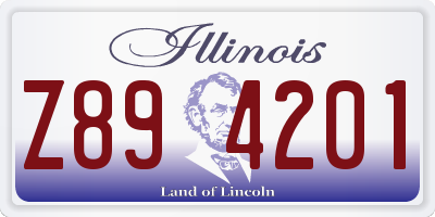 IL license plate Z894201