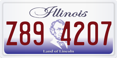 IL license plate Z894207