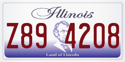 IL license plate Z894208