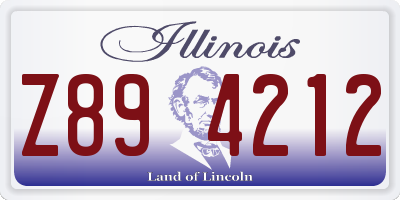 IL license plate Z894212