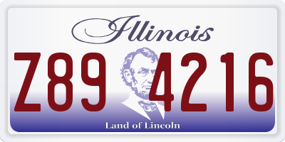 IL license plate Z894216