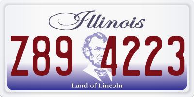 IL license plate Z894223