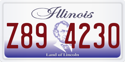IL license plate Z894230