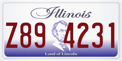 IL license plate Z894231