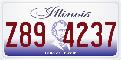 IL license plate Z894237