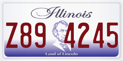 IL license plate Z894245