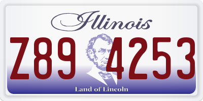 IL license plate Z894253