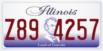 IL license plate Z894257