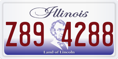 IL license plate Z894288