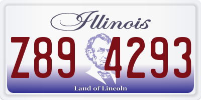 IL license plate Z894293
