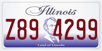 IL license plate Z894299