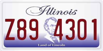 IL license plate Z894301