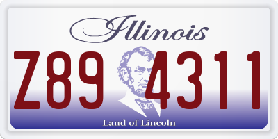 IL license plate Z894311