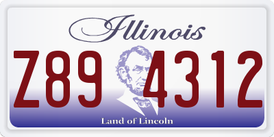IL license plate Z894312