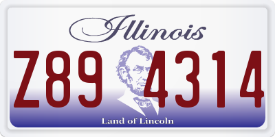 IL license plate Z894314
