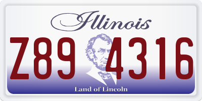 IL license plate Z894316