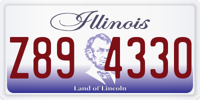 IL license plate Z894330