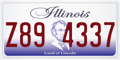 IL license plate Z894337