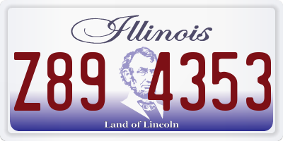 IL license plate Z894353