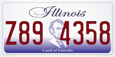 IL license plate Z894358