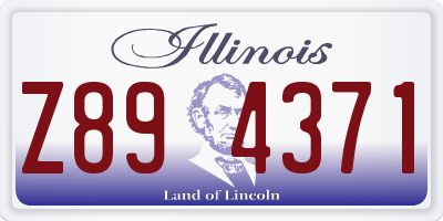 IL license plate Z894371