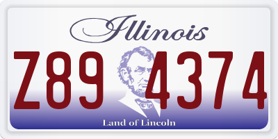 IL license plate Z894374