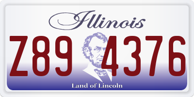 IL license plate Z894376