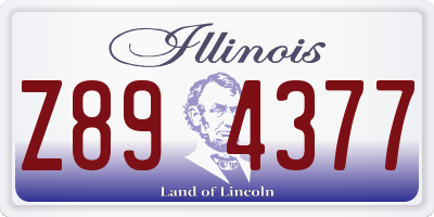 IL license plate Z894377