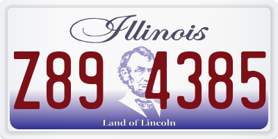 IL license plate Z894385