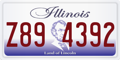 IL license plate Z894392