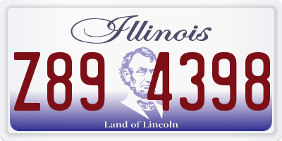 IL license plate Z894398