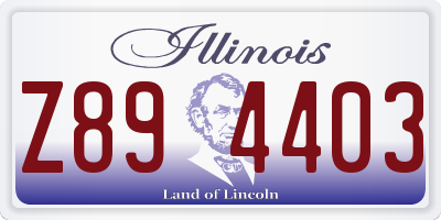 IL license plate Z894403
