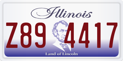 IL license plate Z894417