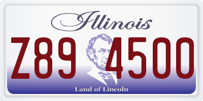 IL license plate Z894500