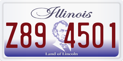 IL license plate Z894501