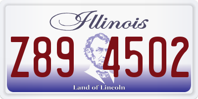 IL license plate Z894502