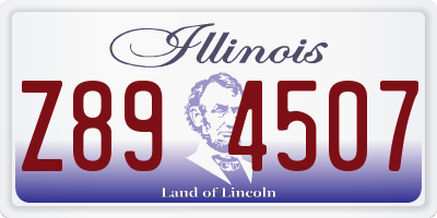 IL license plate Z894507